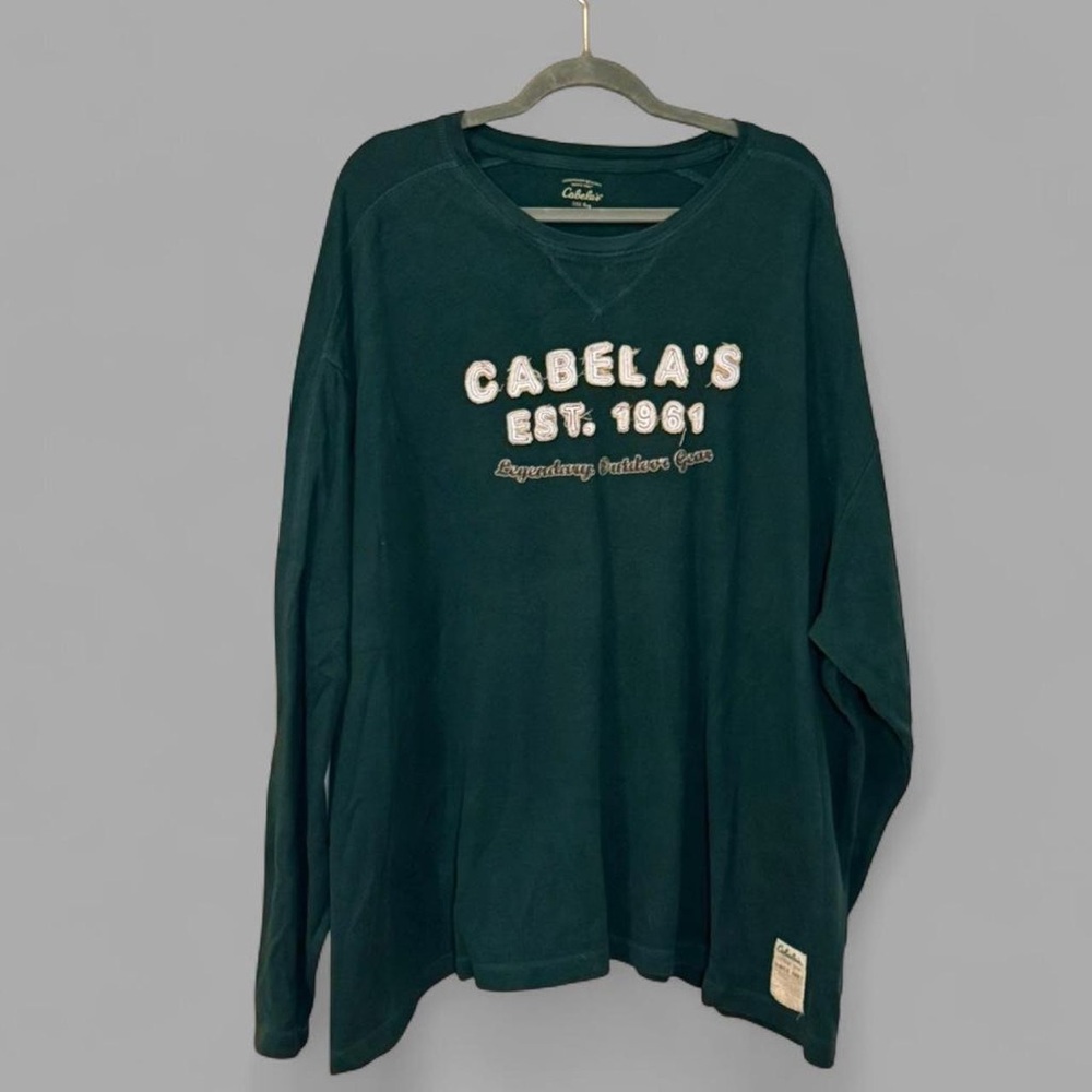 Cabela's Forest Green Outdoor Thermal Waffle Shirt 3XL